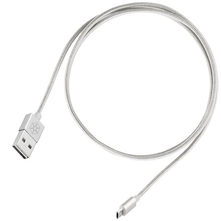 Dynamicfunction Reversible USB A to Micro USB Cable - Silver DY3217884